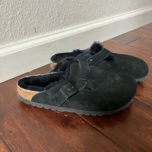 Birkenstock Black Suede Clogs